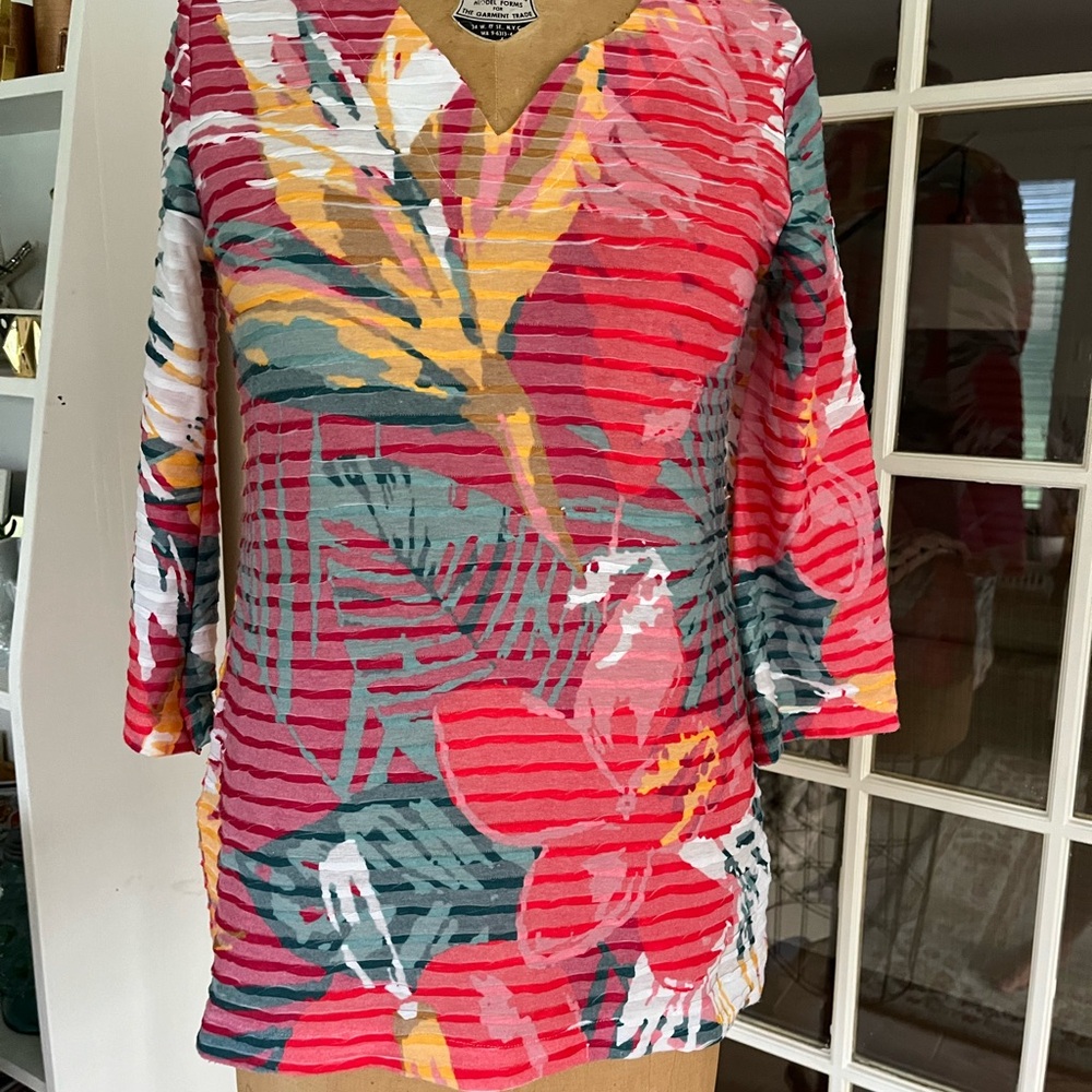 Soft Surroundings Multicolor Striped Blouse